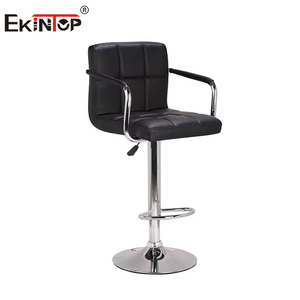 Tabourets de bar pivotants de luxe, chaises de bar personnalisées avec structure métallique, tabouret de bar nordique, chaise haute - Product Image 2