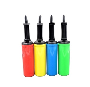 Factory Cheap Balloon Accessories Blue Plastic Hand Manual Balloon Pump Machine Balloon Inflator Pump