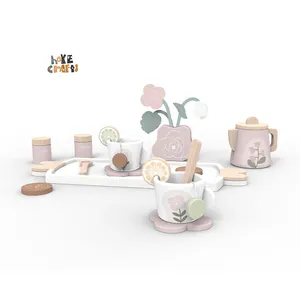 HOYE CRAFTS Wooden Kitchen Accessories Simulated Dessert children pretend play afternoon tea toy