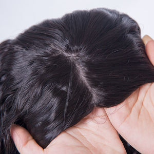 Fournisseur direct d'usine, <span class=keywords><strong>cheveux</strong></span> vierges européens de haute qualité, topper pour femmes, base en soie, fermeture 4*4, trame supérieure, effet cuir chevelu naturel - Product Image 2