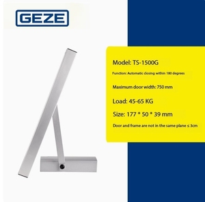 TS1500 Feu hydraulique <span class=keywords><strong>Fermeture</strong></span> <span class=keywords><strong>automatique</strong></span> <span class=keywords><strong>Porte</strong></span> en aluminium Style moderne Tampon Règle à glissière Entrepôt <span class=keywords><strong>extérieur</strong></span> Atelier industriel - Product Image 2