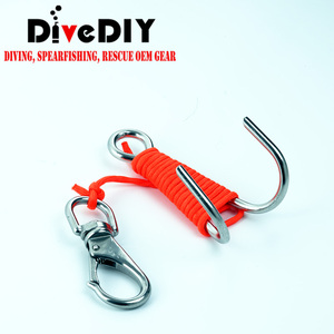 Cordon <span class=keywords><strong>de</strong></span> plongée multicolore haute visibilité en nylon tressé, avec double mousquetons en acier inoxydable 316, pour caméra sous-marine, anti-perte - Product Image 3