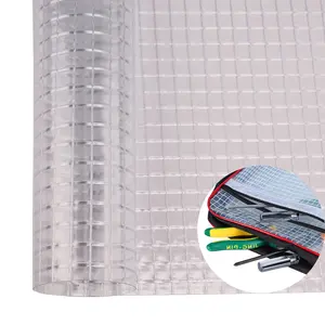 투명 투명 PVC 적층 메쉬 방수포 PVC 직물