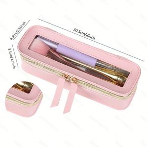 Sac cosmétique portable à fermeture éclair, sac de rangement pour pinceaux de maquillage, sac de toilette imperméable pour femmes, utilisation quotidienne - Product Image 4