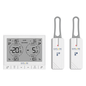 Explore Scientific Dual Sensor Refrigerator <b>Thermometer</b> With 2 Probes Digital Display For Freezer And Fridge Temperature - Product Image 3