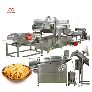 Commercial Fresh French Fries Making Equipment Trade Frying Potato Chips Production Line Machine