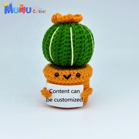 Peluche Cactus Amusante Faite à la Main au Crochet, Décoration de Bureau, Cadeau de Retraite/Adieu pour Collègue, Vente en Gros Personnalisée