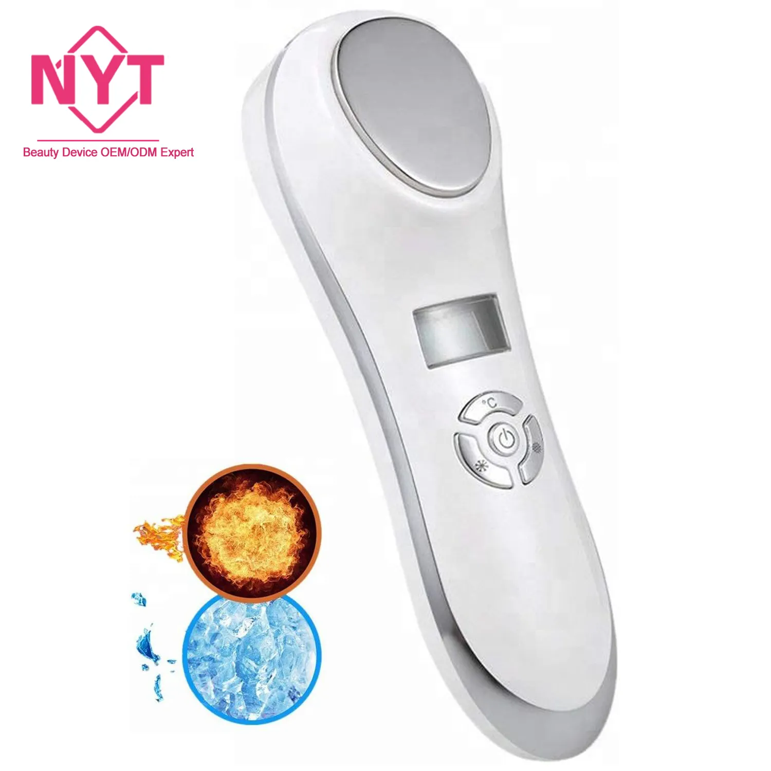 Handheld Small Wireless Skin Verjüngende Vibrations massage gerät Gesichts ausrüstung Sonic Beauty Instrument und Hot Cold Facial Device