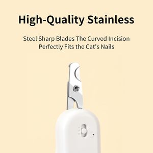 Pet Nail Clipper LED UV Light Ultra Bright Sharp Angled Blade Bloodline Protection for Cats Rabbits Small Animals - Product Image 4
