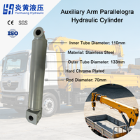 Cylindre hydraulique parallélographique à bras auxiliaire chromé de haute précision sur mesure pour grue montée sur camion