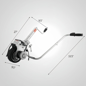 CiHOO 12V 350W Movilizador Eléctrico de Remolques con <span class=keywords><strong>Rueda</strong></span> <span class=keywords><strong>Jockey</strong></span>, Capacidad de 5000lbs (2270kg) para Caravana, Barco, Remolque de Caballos, Freno Automático - Product Image 3
