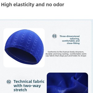 Bonnet <span class=keywords><strong>de</strong></span> <span class=keywords><strong>bain</strong></span> exclusif pour hommes, en tissu imitation peau d'anguille (polyester), motif imprimé, confortable pour la natation - Product Image 3