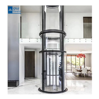 Ascenseur panoramique circulaire à capacité de charge personnalisée, fonctionnement fluide, pour villas duplex et à plusieurs niveaux