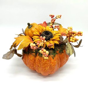 Arreglo de Calabaza Artificial Realista con Suculentas, Centro de Mesa Decorativo de Otoño con Suculentas Artificiales para Decoración del Hogar en Acción de Gracias - Product Image 3