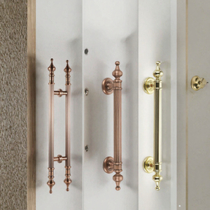 Manija Moderna Francesa de Zinc para Puerta de Apartamento/Villa, Tirador de Doble Orificio para Gabinete y Cajón, Fácil Instalación, Lujo para Dormitorio y Baño - Product Image 3