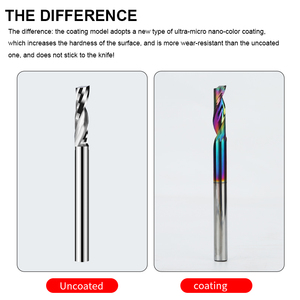 HYCNC <span class=keywords><strong>Fraise</strong></span> en alliage de tungstène et de cobalt à cannelure unique 3.175mm OEM/ODM Mèches de machine de gravure Escalade Fraisage Coloré - Product Image 6