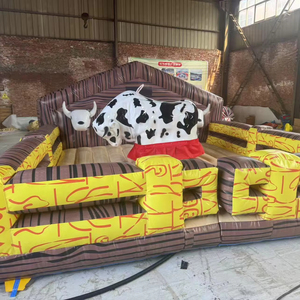 Juego Inflable Comercial para Adultos, <span class=keywords><strong>Casa</strong></span> de Brinco Inflable Controlada, Atracción Divertida, Máquina Realista, Competiciones de Vaqueros, 5x5m, Fácil de Instalar - Product Image 1