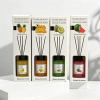 Diffuseur de parfum DIY en rotin aux senteurs florales et fruitées, sans flamme, sans alcool, à l'huile essentielle, pour la maison, chambre à coucher, parfum longue durée