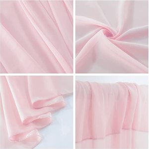 Rèm Vải Voan Trong Suốt Màu Hồng Tím Cho Cô Dâu 5X10Ft Rèm Phông Nền Lễ Hội Nhà Thờ Trang Trí Cho Tiệc Cưới Sự Kiện Tiệc Tùng - Product Image 4