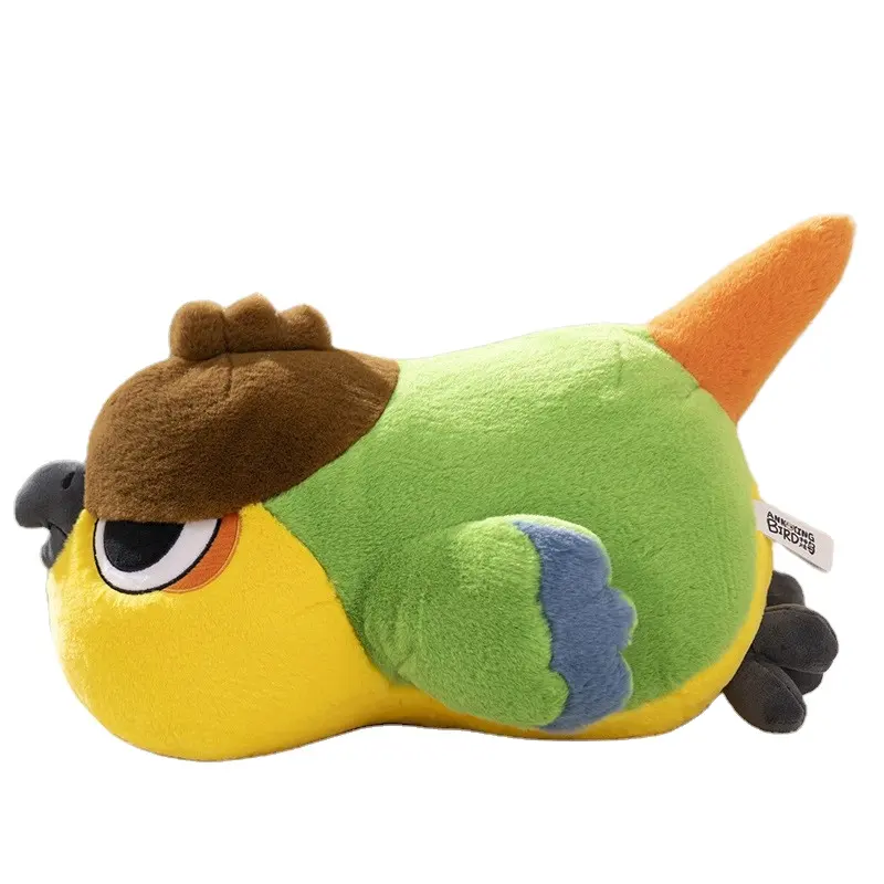 Baixo MOQ papagaio de pelúcia Design personalizado pássaro de pelúcia Animal recheado brinquedos papagaio life-like