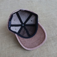Casquette de baseball décontractée non structurée à 6 panneaux en coton délavé à l'acide avec logo brodé personnalisé, teinte en pièce, style vintage, prix usine