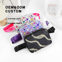 Hot Selling Custom Private Label Kids Heuptas Heuptas Hawaii Print Nylon Riem Tas Waterdicht Leger Crossbody Telefoon Etui
