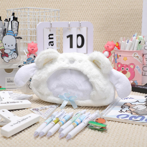 Trousse à crayons en peluche mignonne de dessin animé, sac en peluche doux, poupée de machine à griffes, pochette de rangement de grande capacité pour papeterie, sac de rangement, trousse à cosmétiques - Product Image 5