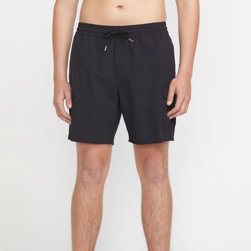 Custom Men's Black Swim Trunk Solid Quick Dry Board Shorts High Quality  Waterproof Recycled Nylon Men Swimwear