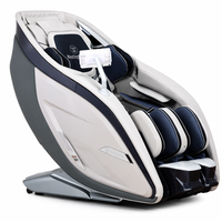 Fauteuil de massage à gravité zéro Zhouqi Premium avec système de rouleaux 4D, grand écran de 10 pouces et pétrissage des mollets pour salon de luxe