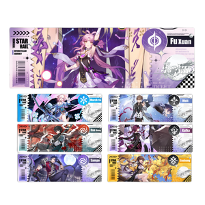 27 Designs Nouveaux marque-pages laser Honkai Star Rail avec figurines Bailu et <span class=keywords><strong>Dan</strong></span> Heng - Product Image 2