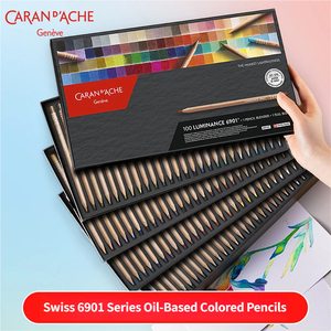 Ensemble de crayons de couleur de qualité supérieure CARAN D'ACHE Swiss Color pour étudiants et artistes, crayon spécial pour dessin à la main pour débutants - Product Image 2