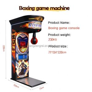 Machine de jeu de boxe d'intérieur électronique intelligente avec cible musicale, entraîneur de force et compteur de force, pour enfant, un joueur, en métal et verre - Product Image 3