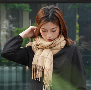 Écharpes tricotées traditionnelles en gros pour femmes, écharpes à franges d'hiver, cache-cou, châles à carreaux, écharpes tartan <span class=keywords><strong>pas</strong></span> chères - Product Image 1