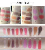Palette de maquillage végane avec logo imprimé, comprenant blush, bronzer et illuminateur longue tenue, pour marque privée