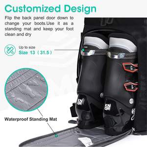 Échantillon gratuit d'usine Nouveau sac à dos de voyage imperméable pour bottes de ski et de snowboard 55L Équipement de ski professionnel - Product Image 4