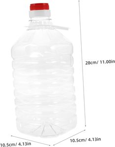 Customizable Logo Printing 3 Liter 5 Liter PET Clear <b>Plastic</b> Square Oil <b>Drum</b> Bottle Square - Product Image 2
