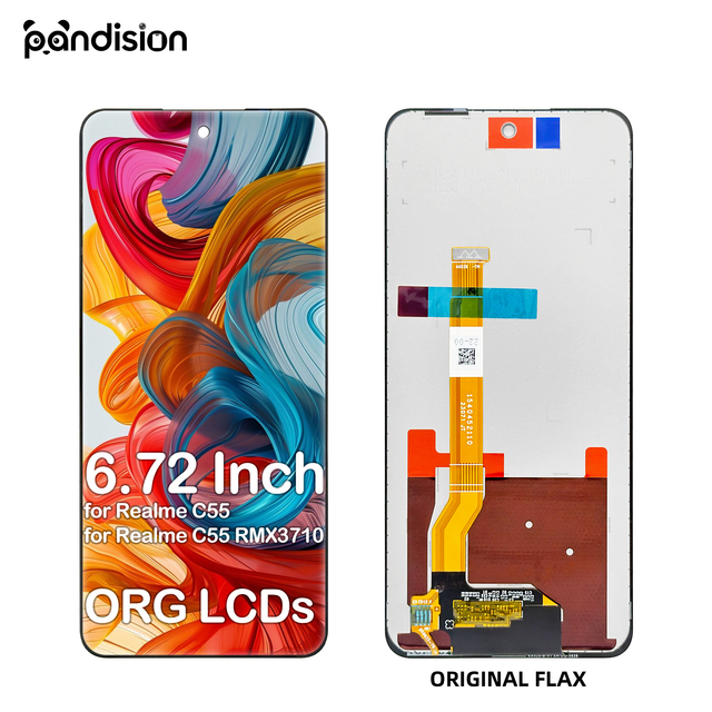 Pandision Mobile Phone LCD Display Screen 6.72" ORG for Oppo Realme C55 RMX3710 1 Year Warranty Replacement Part