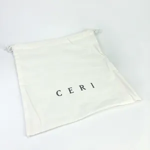 제조 도매 로고 코튼 먼지 가방 코튼 자연 흰색 가방 포장