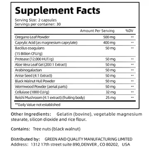 Cápsulas de Levadura para Limpieza Intestinal en Adultos, Limpieza de Colon, Apoyo Inmunológico a Base de Hierbas - Product Image 4