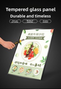 Mỏng khung nhôm hộp đèn với A1/<span class=keywords><strong>A2</strong></span>/A3/A4 trang trí <span class=keywords><strong>LED</strong></span> ảnh Poster cho trong nhà kinh doanh hiển thị kích thước A4 - Product Image 2