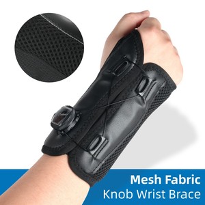 Bán buôn thể thao mạnh mẽ tay Cổ tay hỗ trợ ngón tay cái Nhẫn núm điều chỉnh ban nhạc cổ tay ủng hộ ống cổ tay cứu trợ PU + lưới + thép - Product Image 4