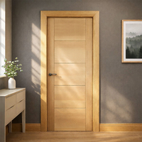 Porte à panneau plat en bois massif de chêne, style moderne, résistante à l'humidité, insonorisée, pour les portes intérieures des maisons résidentielles