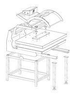Presse à chaud manuelle de grande taille, format personnalisé, coquille de palourde, grand format, 80*100 cm