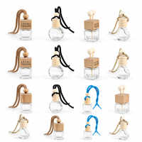 Bouteille diffuseur de parfum pour voiture, flacon vide en verre pour huiles essentielles, accessoires auto, pendentif de voiture, flacon séparé