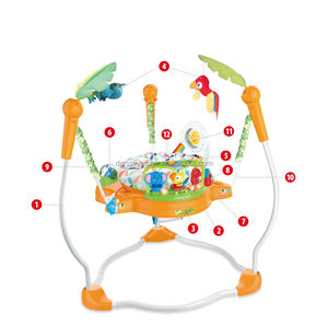 Vente en gros de haute qualité happy jungle musical pull réglable pour bébé <span class=keywords><strong>Jumperoo</strong></span> Bouncer Centre d'activités pour nouveau-nés - Product Image 5