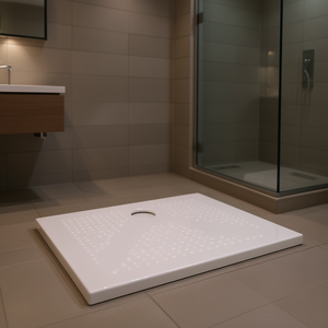 Receveur de douche rectangulaire en céramique blanc brillant 70 x 90 cm H3.6 - Product Image 3