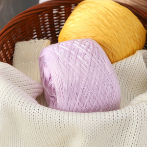 Pelote de fil mercerisé en fibre de bambou et coton cardé pour tricot à la main, idéale pour manteau de bébé DIY, fil doux et soyeux, respectueux de la peau - Product Image 2