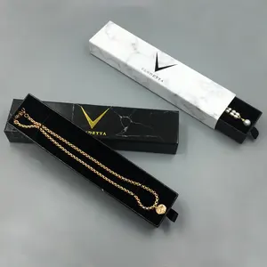 Cheap Custom Logo Drawer Small Chain Necklace <strong>Long</strong> Jewelry <strong>Box</strong> - Product Image 1