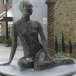 Personnalisable Moderne Extérieur En Métal Abstrait Disparaître Figure Statue Grand En Acier Inoxydable Abstrait Disparaître Figure Statue Sculptures - Product Image 1