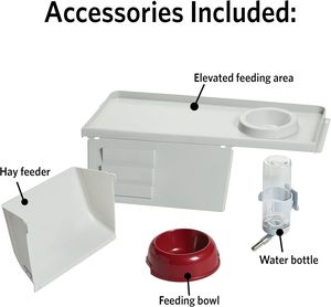 Trung Tây Nhà cho vật nuôi 158 wabbitat Deluxe thỏ nhà, thỏ lồng, 39.5 L x 23.75 W x 19.75 H inch, Maroon/Trắng - Product Image 5